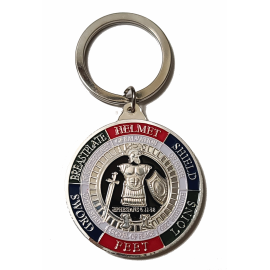 Armor of God Silver Pray Always Key Ring