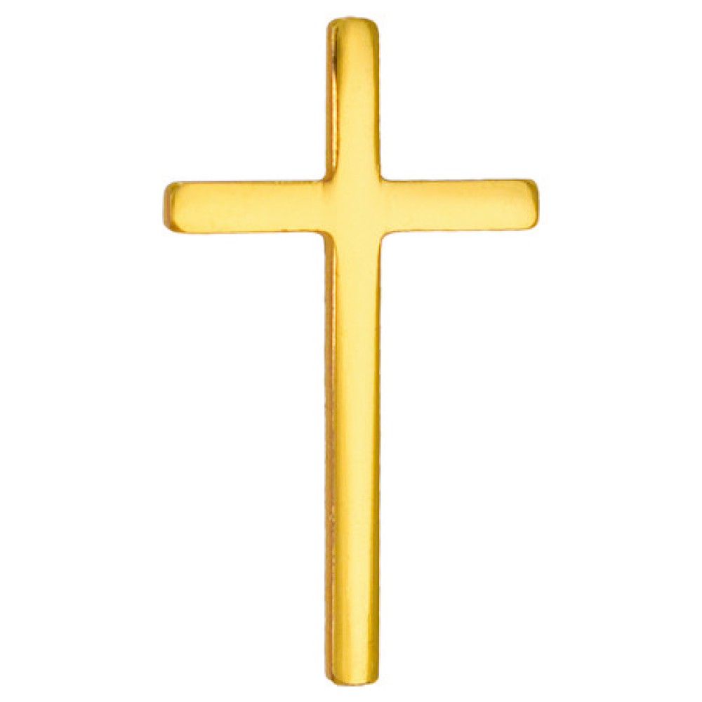 14k Gold Plated Large Cross Pin