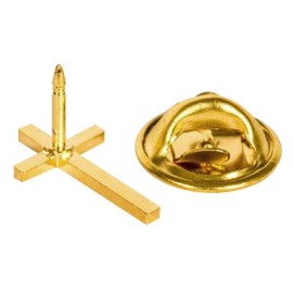 14k Gold Plated Cross Pin